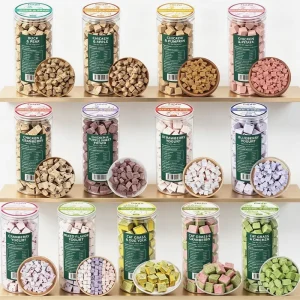 Customizable Brand High Quality Freeze Dried Dog Treats Chicken Apple Yogurt Cat Grass Natural Cat Snacks Private Nutritional