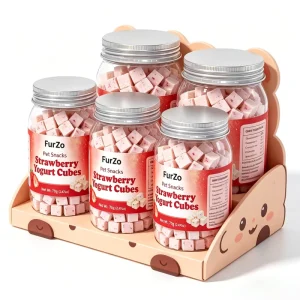 Customizable Brand Label Freeze Dried 100% Pure Yogurt Cubes Fruit For Cat Snacks 70G Canned Food Portable Reward Pet Snacks