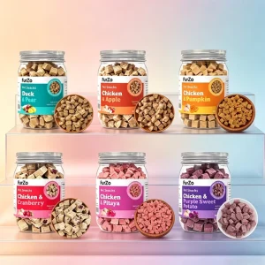 Customizable Freeze Dried Dog Treats Duck Pear Pumpkin Chicken apple Cranberry Pet Food cat Rewarding Snacks