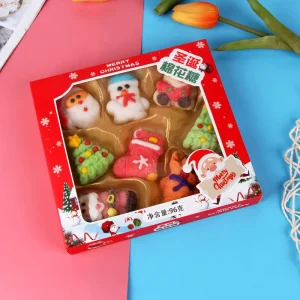 Customizable Multi-Colored Candy Flavored Marshmallow Gift Box for Party and Birthday