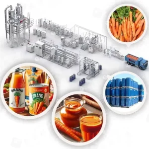 Customized Carrot Juice Processing Factory Small Order Fast Shipping Concentrate Paste Line Equipment