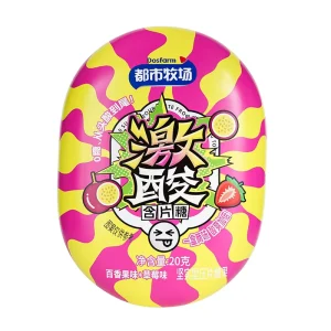 Customized OED Vitamin C Candy Manufacturer Passion Fruit and Strawberry Sour Candy