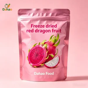 Customized Package Nutritious No Added Sugar FD Pitaya Freeze Dried Red Dragon Fruit Slice Dehydrated Crispy Fruits Snacks