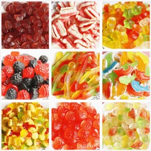 Customized Sour Sweet Fruit Flavor Gelatin Pectin Gummy Soft Candy Halal Certified Bulk Chewy Candy