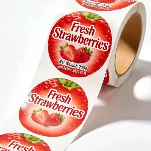 Customized Stickers Synthetic Paper Fruit and Vegetable Packaging Labels Customized Shapeswaterproof and Fresh keeping Labels