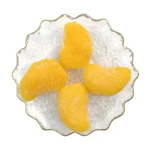 Cute Mango Shaped Sour Gummy Candy Granulated Fruit Candy