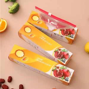 Daily Kitchen Standard Box Package LDPE Material Transparent Freezer Food Grade Valve Slider Ziplock Bags for Sugar Baby Food