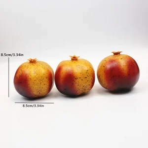 Decorative Fake Pomegranate Artificial Fruit Lucky Symbol for Holiday Wedding Party Photography Background DIY Craft Home Decor