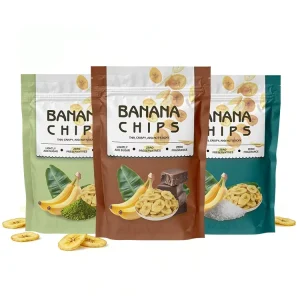Digital Print OEM Ziplock PE BOPP Plastic Dried Fruit Package Stand up Pouch Plantain Banana Freeze Chips Packaging Bag