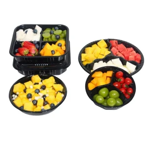Disposable PET Fruit Packaging Box with Lid for Cut Platters Special Lunch Box for Spring Outings and Picnics