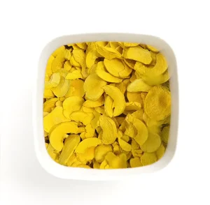 Dried Crispy Slices Original Taste Freeze Dried Fruits Freeze Dried Yellow Peach