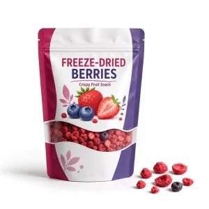 Dried Fruit Snack Stand up Pouch Food Grade Plastic Flexible Packaging Bag Resealable Ziplock with Tear Notch