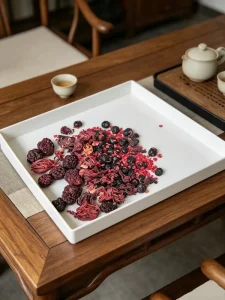 Dried Mixed Berry Fruit Tea Blend Containing Blackberry, Blueberry, Raspberry & Hibiscus Roselle