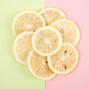Dried No Added Sugar FD Sour Crispy 40mm Lemon Slices Water Preserved Ready to Eat in Bulk