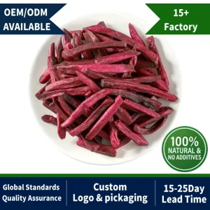 Dried Purple Sweet Potato Chips Dried Fruits and Vegetables Healthy VF Fruit Crisp Snacks for Kids Factory Price