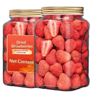 EU Standard Freeze Dried Whole Strawberries Pesticide Free 100% Natural FD Strawberry Slices Bulk Healthy Fruit Snack
