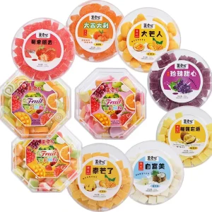Exotic Fruity Snacks 368g Garden Box Mango Coconut Durian Flavor Gummy Juice and Cake Snacks