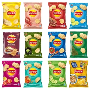 Exotic Snacks Fried Potato Chips Box Variety of Flavors Puffed Food 70g Low Fat