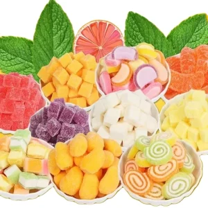 Exotic Snacks Fruit Juice Gummy Asian 368g Box Candy Mango Coconut Durian Strawberry Flavor Snacks