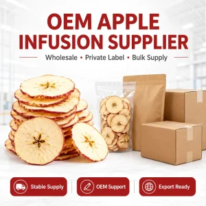 Export Quality Pure Natural Fuji Apple Slices & Rings Organic Healthy Fruit Snacks No Sugar Added Low Moisture