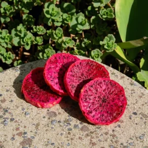 FD Dried Sliced Sweet Taste Water Preserved Dragon Fruit Open Air Cultivated Low Fat Low Calorie 2kg 10% Moisture 24 Month Shelf