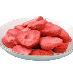 FD Drying Process Dried Fruit Freeze Dried Freeze Dried Strawberry Slice For Healthy Snack
