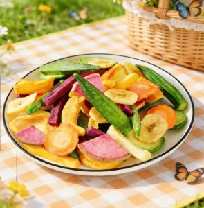 FD Freeze Dried Fruit Veggie Mix Crispy Salty Ready to Eat Snack Natural Additive Free ISO Bulk Pack 18 Month Shelf Life