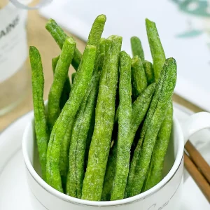 FD Freeze Dried Green Bean Crisps Natural Vegetable Snack Bulk Supplier Dried Vegetables Dried Fruit