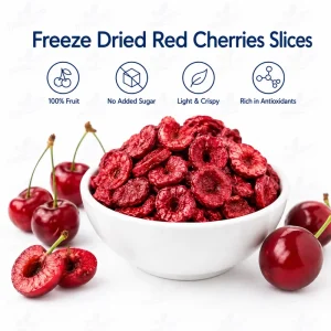 FD Natural Fruit Slice Cherry Dried Flake Freeze Dried Cherries Slice Freeze Dried Tart Cherries Freeze Dried Red Cherries