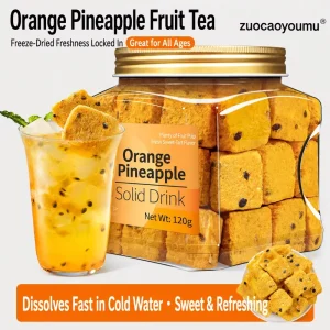 FD Orange Passion Fruit Pineapple Mixed Fruit Tea Cubes Natural Vitamin C Boost Instant Cold Brew 120g Bag