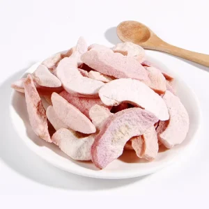 FD Sweetened Brine Preserved Freeze Dried Sliced Peach Fruit for Dessert Baked Cereal Snack Ready to Eat in Bulk