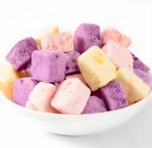FD Yogurt Block Strawberry Peach Blueberry Flavor Freeze Dried Original Bulk Pack FD Drying Process Yogurt Dried Product