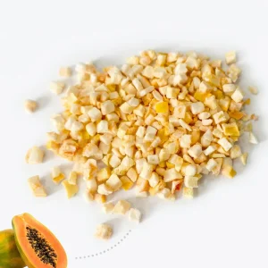 Factory 100% Natural Freeze Dried Papaya Dice No Additives for Fruit Tea Baking Yogurt Topping Bulk Export