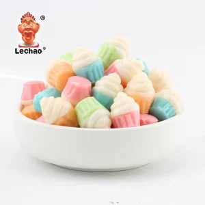 Factory 3d Gummy 4d Cupcakes Fruit Flavors Halal Snack Bulk 1kg Bag Gummy Cartoon Sweet Candy