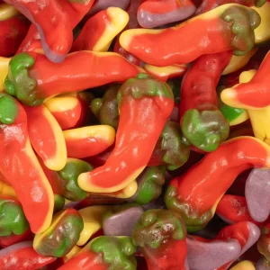 Factory Chili Shape Color Fruit Flavors Sweet Halal Gummy Jelly Candy