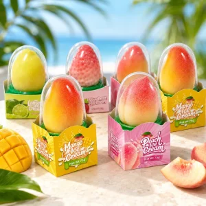 Factory Custom 3D Fruit Ice Cream Mango Peach Strawberry Lemon Frozen Snack Manufacturer