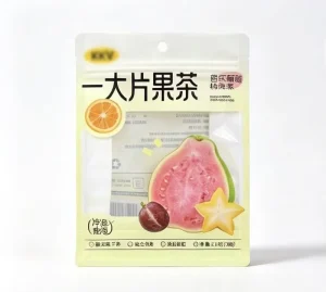 Factory Custom Logo Stand up Storage Pouch Zipper Packaging Bag for Fruit Tea Bags & Tea Sachets Use