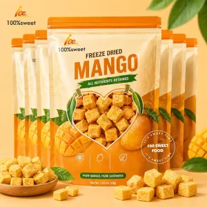 Factory Custom Snacks Freeze Dry Fruit Mango Cube Freeze Dried Fruit