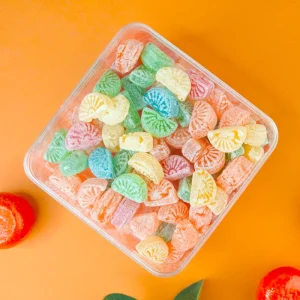 Factory Customized Multi Colored Ball Shaped Mixed Fruity Flavors Bulk Hard Candy Sweets in Clear Box
