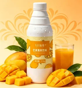 Factory Direct 1.1kg Concentrated Mango Puree Fruit Jam Concentrated Syrup for Fruit Tea Milk Tea and Juice