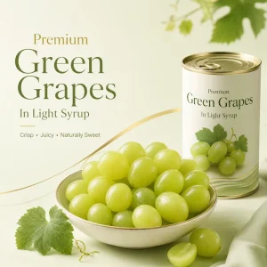 Factory Direct Canned Green Grape Whole Fruit in Light Syrup OEM Private Label Custom Packaging Manufacturer