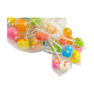 Factory Direct Custom Cartoon Smile Gummy Candy OEM ODM Colorful Bead Cluster Fruit Flavored Marshmallow Lollipops