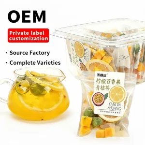 Factory Direct Lemon Passion Fruit Kumquat Tea 100% Natural Healthy Herbal Tea Mixed Fruit Flower Tea for Sale