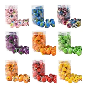 Factory Direct Sale Eyeball Earth Shaped Gummy Candy Filling Fruit Jam Soft Candy Halloween Party Festival Candies