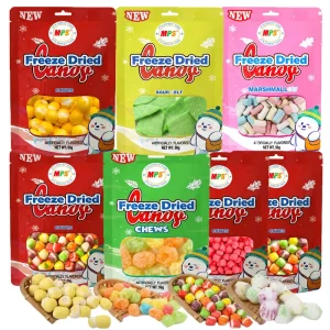 Factory Directly Sale Halal Bulk Sour Freeze Dried Candy Assorted Fruit Flavors Sweets Lyophilization Candy