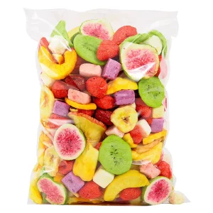 Factory Freeze Dried Mixed Fruits Blend Banana Kiwi Fig Red Date Apple Strawberry Sweet Taste Whole Pattern Natural