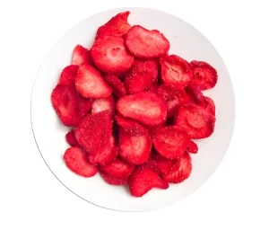 Factory Freeze Dried Strawberry Slices No Added Sugar 100% Natural Vacuum Bulk Pack OEM ODM Private Label
