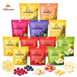 Factory Freeze-dried Mixed Fruit Yellow Peach Banana Strawberry Fresh Green Freeze Dry Fruit Snacks