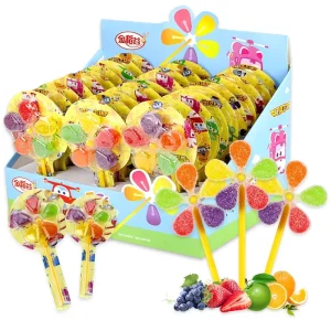 Factory OEM Customize ISO Certified Gummy Lollipops in Fruity Flavors 12g 30 Piece Ball Candy for Children Box Packaging