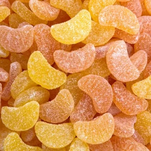 Factory Orange Shape Fruit Flavor Intense Sweet Sour Soft Tender Gummy Candy